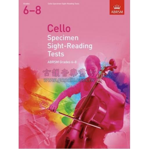 < 特價 > 英國皇家 ABRSM 大提琴視奏測驗範例 Specimen Sight-Reading Tests for Cello : Grades 6-8