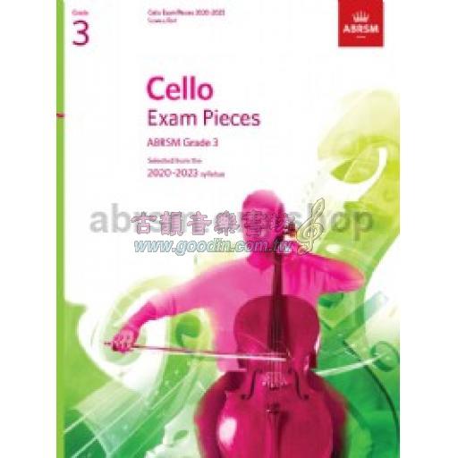 ABRSM 英國皇家 2020-2023 大提琴考試指定曲 Cello Exam Pieces 2020-2023, ABRSM Grade 3, Score & Part <售缺>