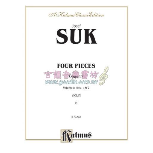 Suk Four Pieces, Volume I, Opus 17, Nos. 1 and 2 for Violin and Piano