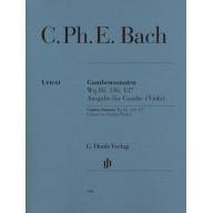 C.Ph.E. Bach Gamba Sonatas Wq 88, 136, 137, Editio...