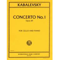 Kabalevsky Concerto No. 1 In G Minor, Op. 49 for Cello and Piano