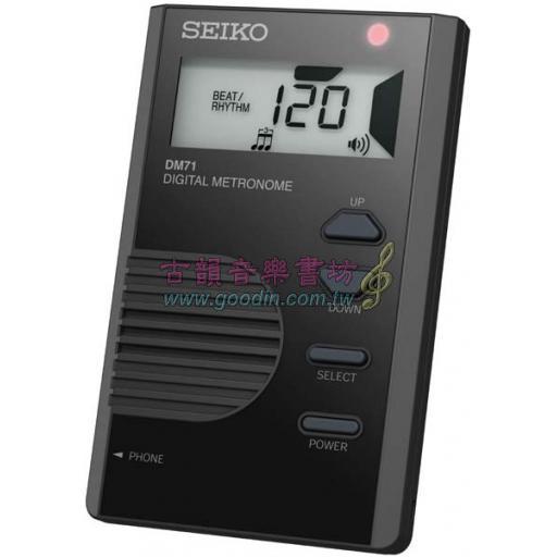 SEIKO DM71 名片型電子節拍器(黑色)