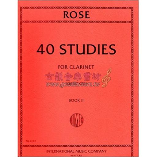 Rose 40 Studies Vol. II for Clarinet