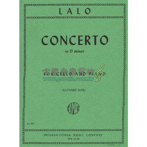 *Lalo Concerto in D minor for Cello and Piano