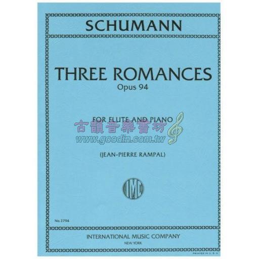 *Schumann Three Romances, Op.94 for Flute and Piano