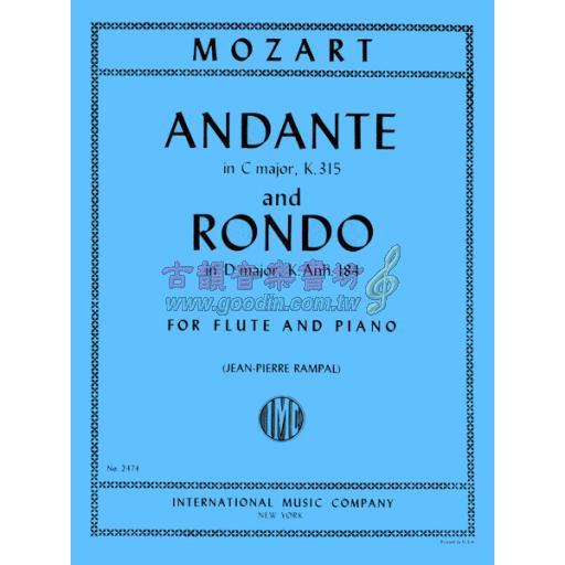 *Mozart Andante in C major, K. 315 & Rondo in D major K. Anh.184 for Flute and Piano