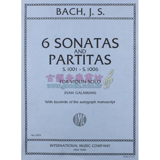 *Bach Six Sonatas and Partitas, S. 1001-1006 for Violin Solo
