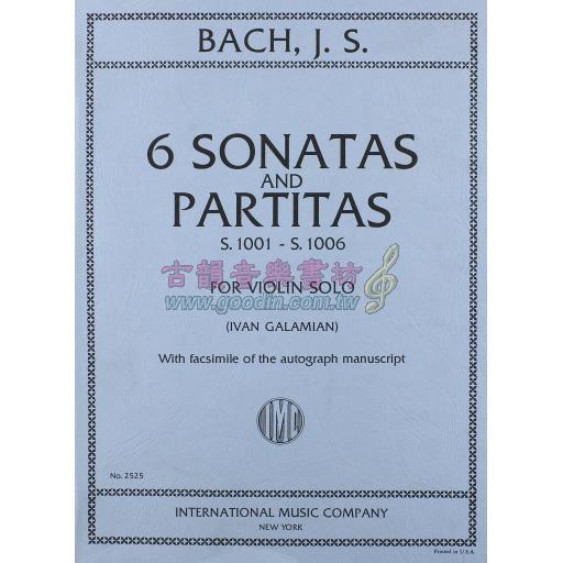 *Bach Six Sonatas and Partitas, S. 1001-1006 for Violin Solo