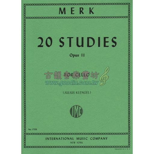 *Merk 20 Studies Op.11 for Cello Solo