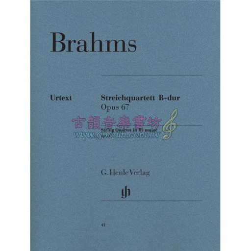 Brahms String Quartet B flat major op. 67