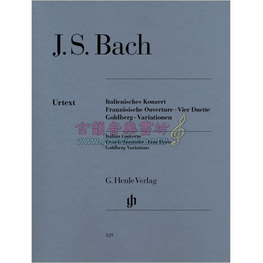 Bach Italian Concerto, French Ouverture, Four Duets, Goldberg Variations