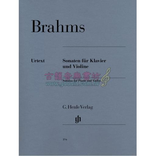 Brahms Sonatas for Piano and Violin