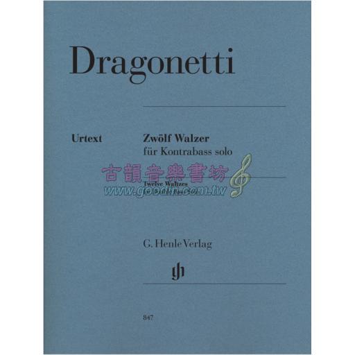Dragonetti Twelve Waltzes for Double Bass Solo