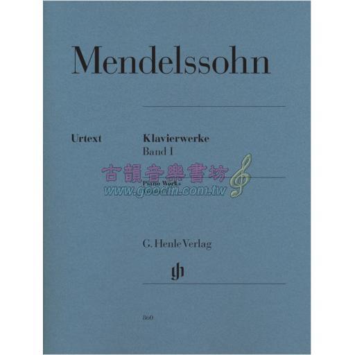 Mendelssohn Piano Works, Volume I