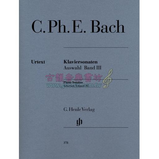 C. Ph. E Bach Piano Sonatas, Selection,  Volume III