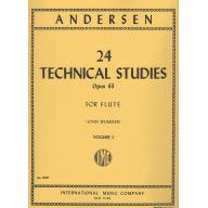 Andersen 24 Technical Studies Op.63 Vol.I for Flut...