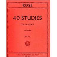 Rose 40 Studies Vol. II for Clarinet