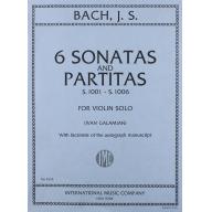 Bach Six Sonatas and Partitas, S. 1001-1006 for Violin Solo