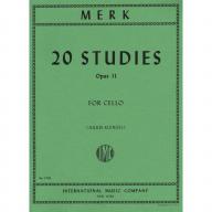 Merk 20 Studies Op.11 for Cello Solo