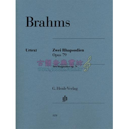 Brahms Two Rhapsodies op. 79