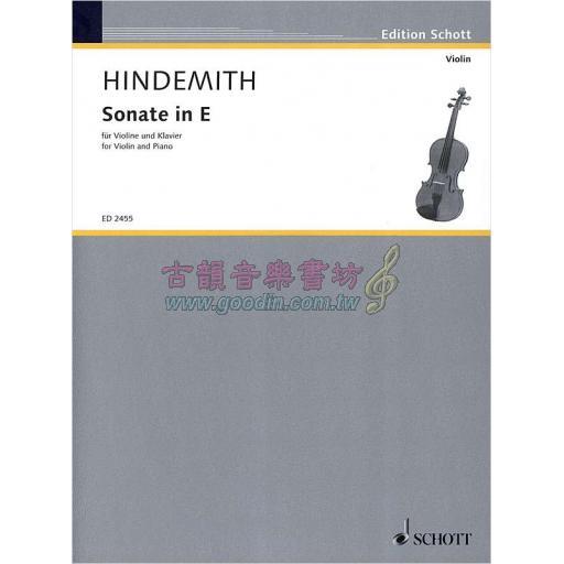 Hindemith Sonata in E for Violin & Piano