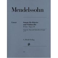 Mendelssohn Sonata for Piano and Violoncello in D major op. 58