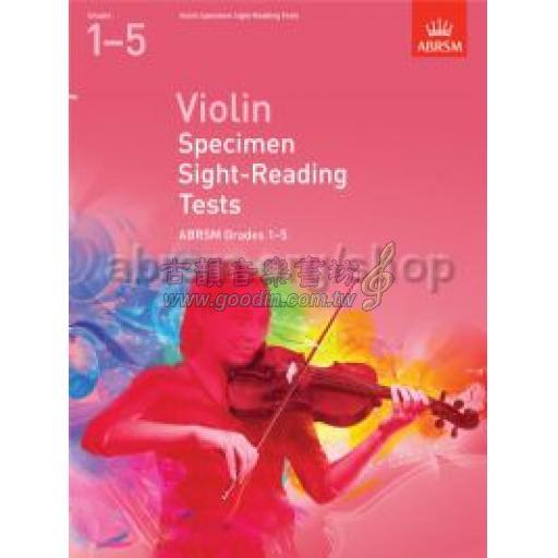 英國皇家 ABRSM 小提琴視奏測驗範例 Violin Specimen Sight-Reading Tests,Grades 1-5 <售缺>
