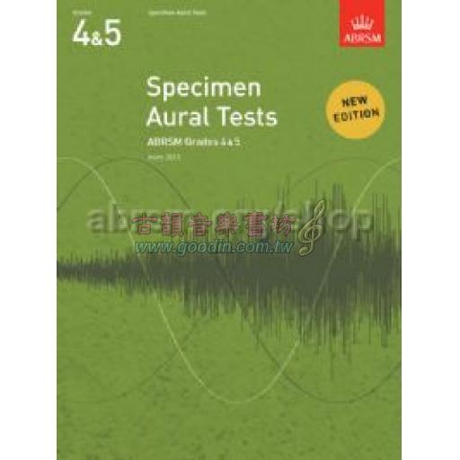 英國皇家 ABRSM 聽力測驗  Specimen Aural Tests, Grades 4 & 5