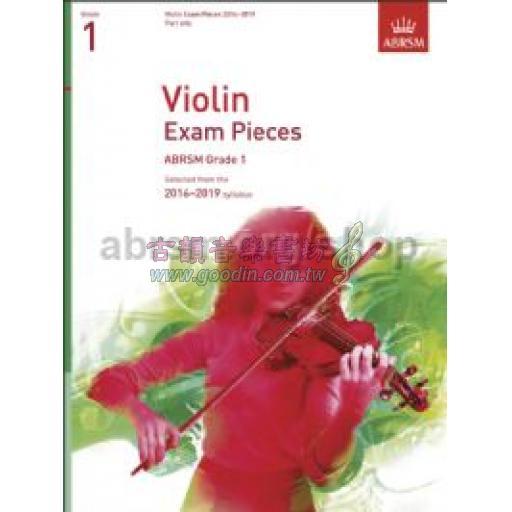 < 特價 >ABRSM 英國皇家 2016-2019 小提琴考試指定曲 Violin Exam Pieces 2016–2019,Grade 1, Part