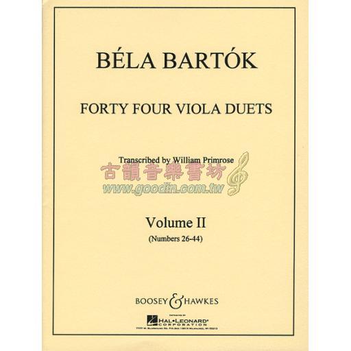 Bartók 44 Viola Duets, Volume II