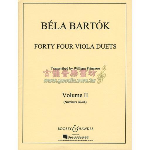 Bartók 44 Viola Duets, Volume II <售缺>