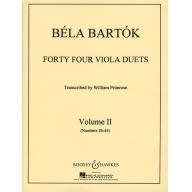 Bartók 44 Viola Duets, Volume II