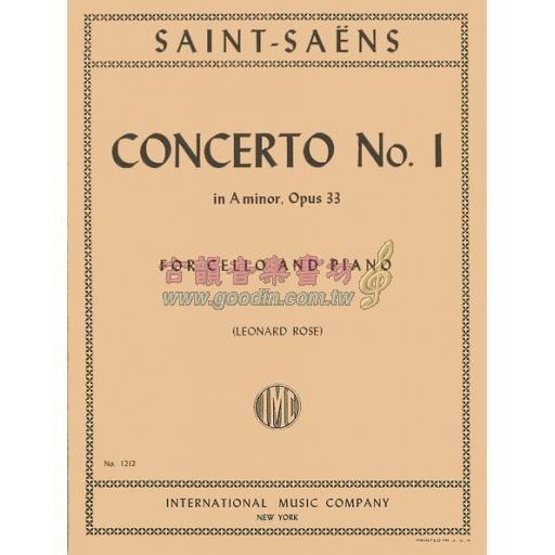 *Saint-Saëns Concerto No. 1 in A minor Op.33 for Cello and Piano