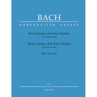 X Bach Three Sonatas and three Partitas for Solo Violin BWV 1001-1006