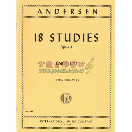 Andersen 18 Studies Op.41 for Flute Solo