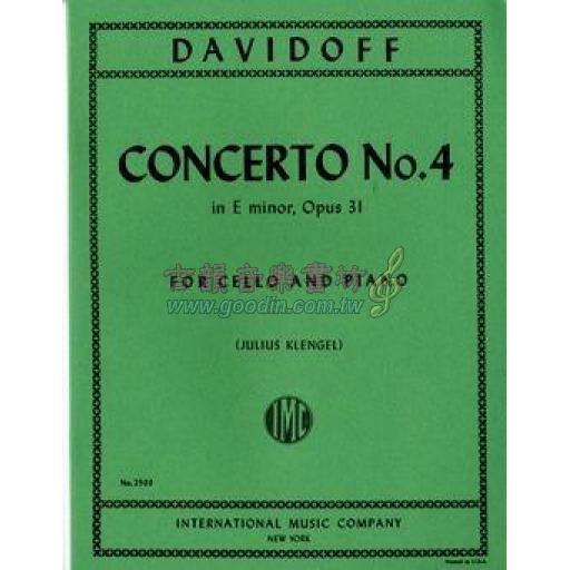 Davidoff Concerto No.4 in E minor Op.31 for Cello and piano