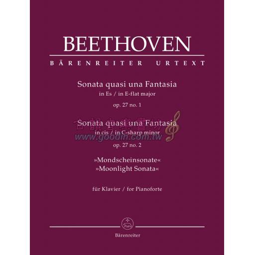 Beethoven Sonata quasi una Fantasia in E-flat major Op. 27 No. 1 / C-sharp minor Op. 27 No. 2 "Moonlight Sonata"