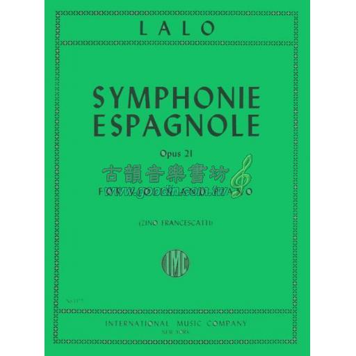 *Lalo Symphonie Espagnole, Op. 21 for Violin and Piano