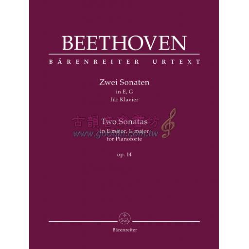 Beethoven Two Sonatas for Pianoforte in E major, G major op. 14