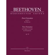 Beethoven Two Sonatas for Pianoforte in E major, G major op. 14