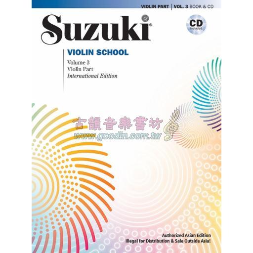 Suzuki Violin School, Vol.3 + CD【Asian Edition】
