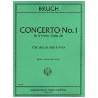 *Bruch Concerto No. 1 in G minor, Op.26 for Violin and Piano