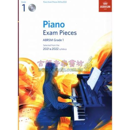 ABRSM 英國皇家 Piano Exam Pieces 2021 & 2022, Grade 1+CD  <售缺>