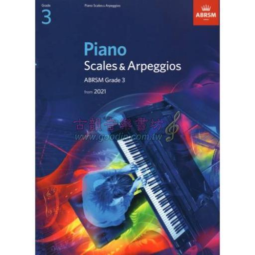 ABRSM 英國皇家 鋼琴音階 Piano Scales & Arpeggios from 2021 Grade 3