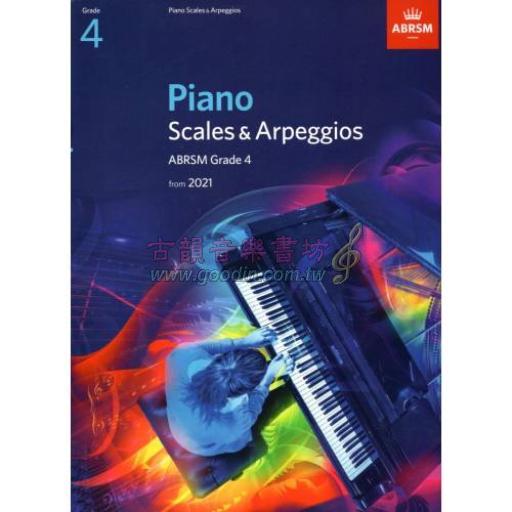 ABRSM 英國皇家 鋼琴音階 Piano Scales & Arpeggios from 2021 Grade 4