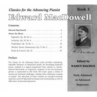 【特價】Edward MacDowell, Book 3 / Classics for the Advancing Pianist