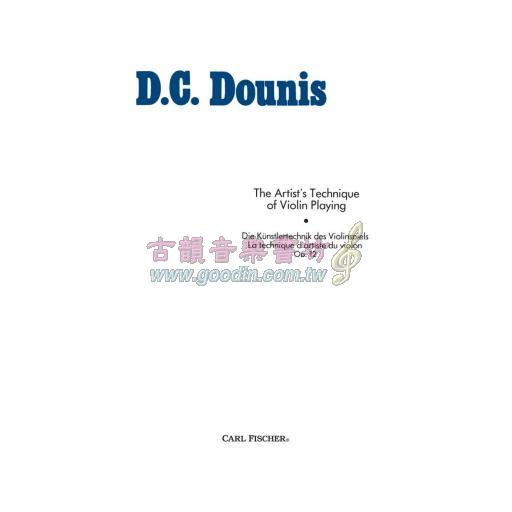 Dounis The Artist's Technique Of Violin Playing Op.12