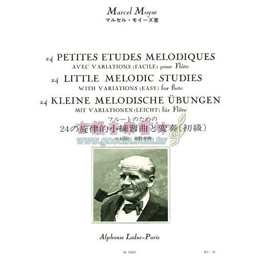 Marcel Moÿse 24 Petites Etudes Melodiques Avec Variations (Facile) pour Flute