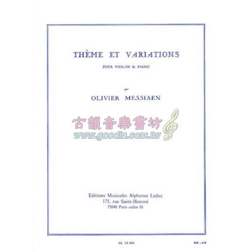 Theme et Variations  for Violin and Piano