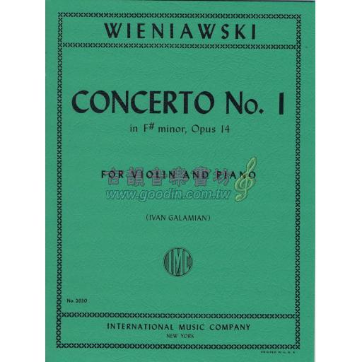*Wieniawski Concerto No. 1 in F sharp minor Op.14 for Violin and Piano <售缺>